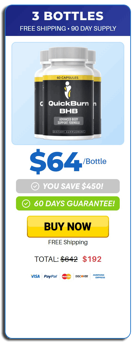 QuickBurn BHB three price list